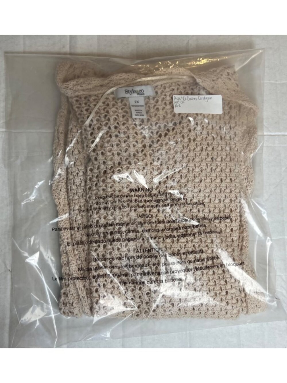 Style & Co Crochet Cardigan - Picture 8 of 8